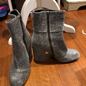 Steve Madden silver booties